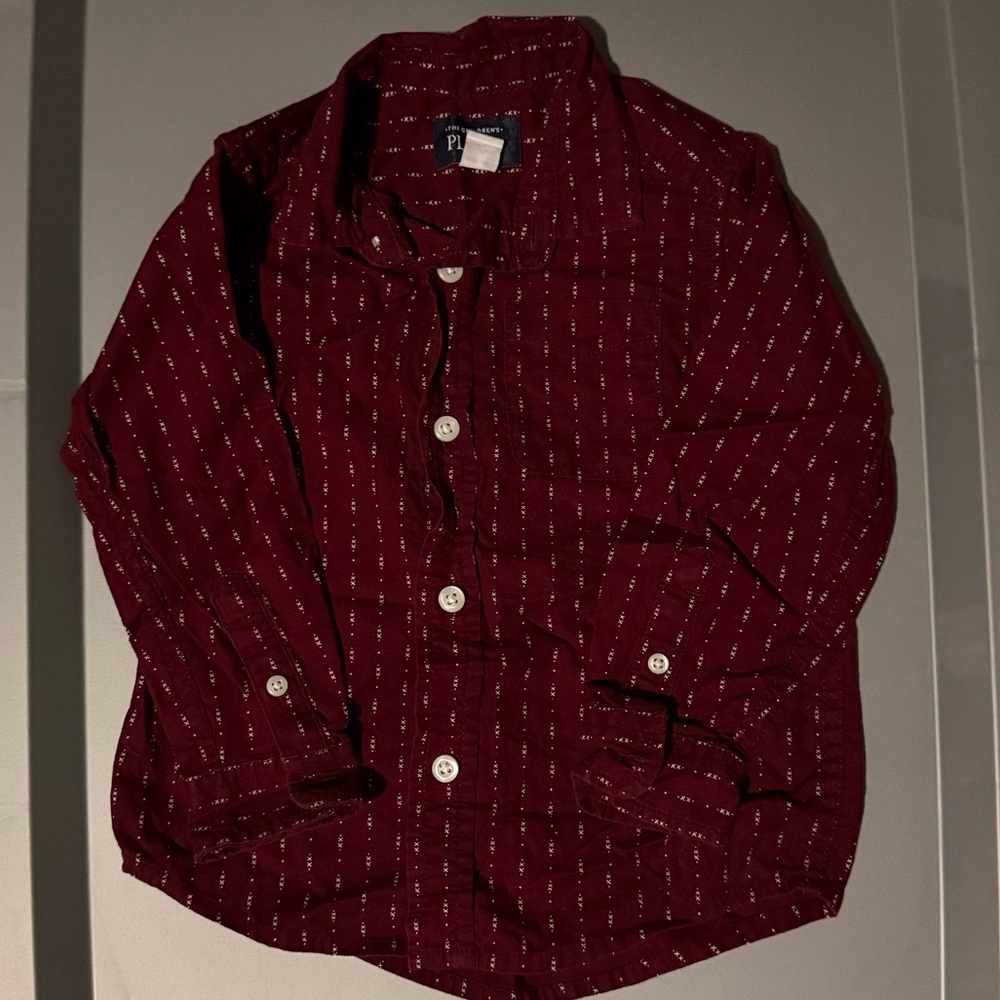 Burgundy Button-Up Shirt